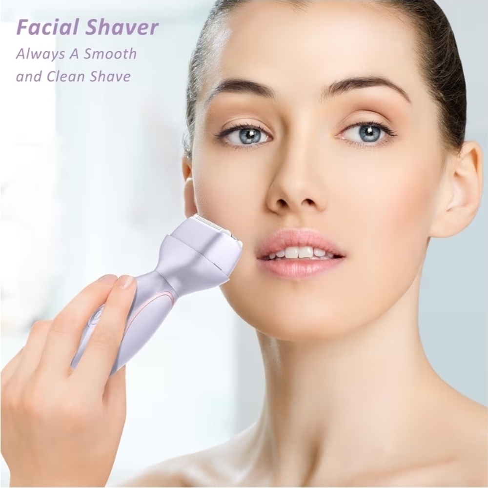 Aesfee 2-in-1 Electric Shaver for Women Bikini Trimmer Facial Razor Rechargeable - Picture 5 of 9
